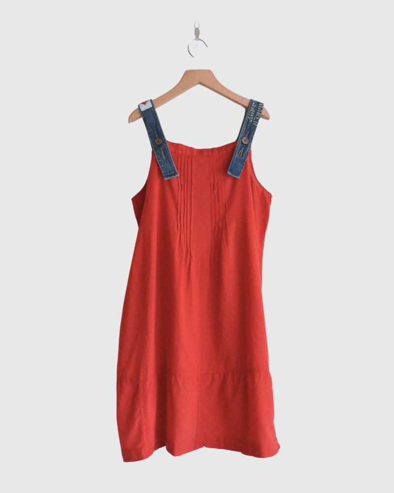 Lawn Dress in Red