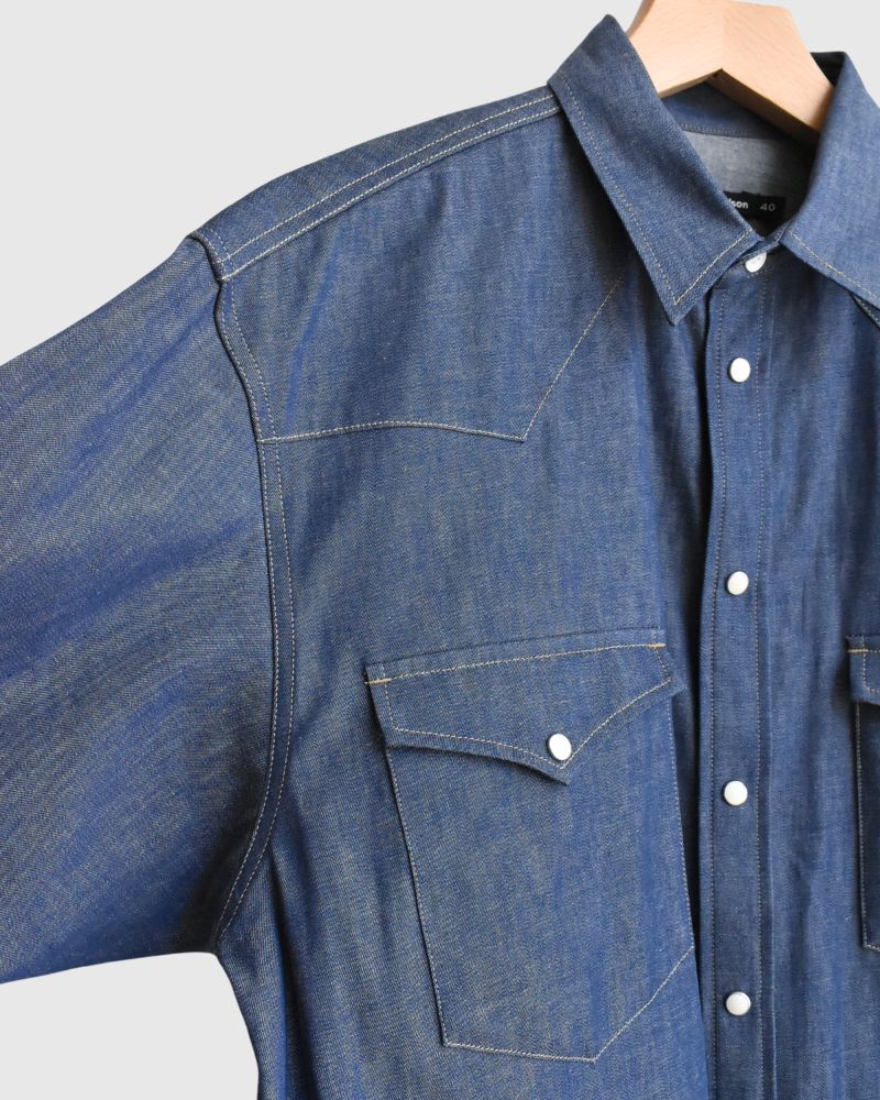BRENDA-DENIM Western shirt in Blue