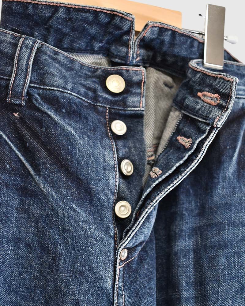 Ball-rimmed PKT Straight Denim in Indigo