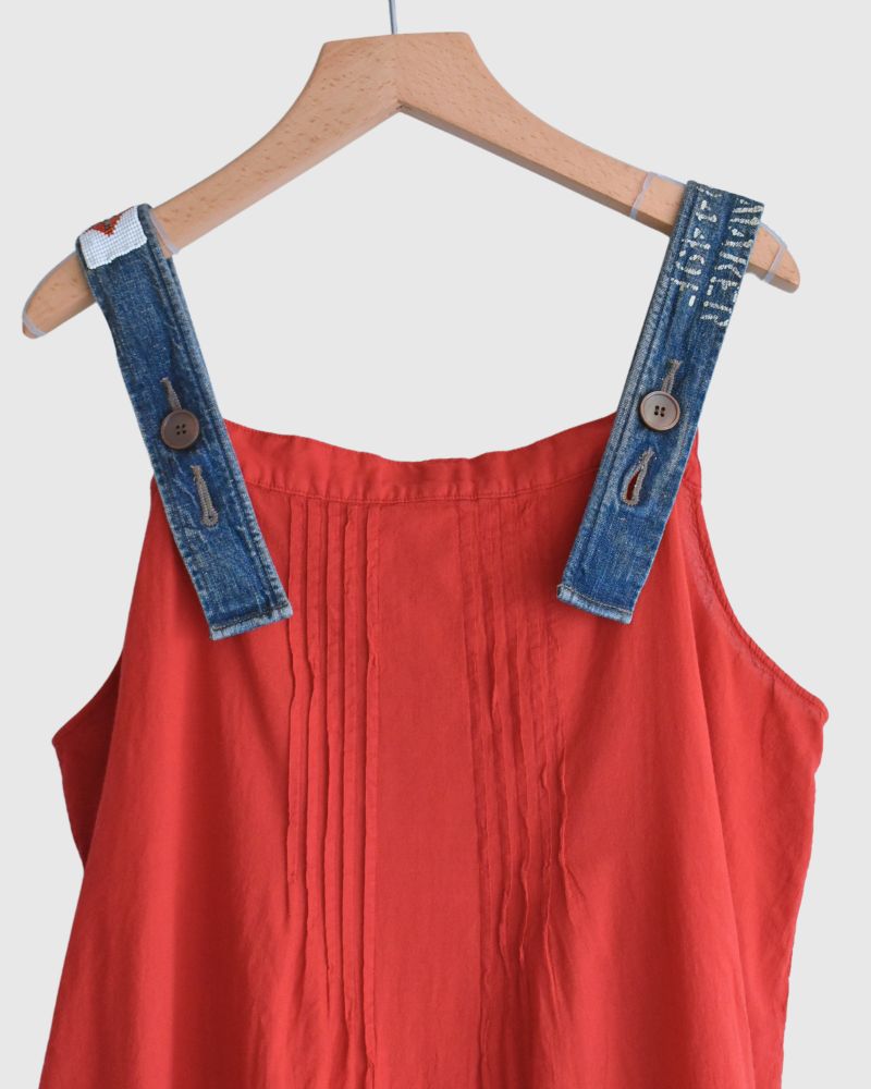 Lawn Dress in Red