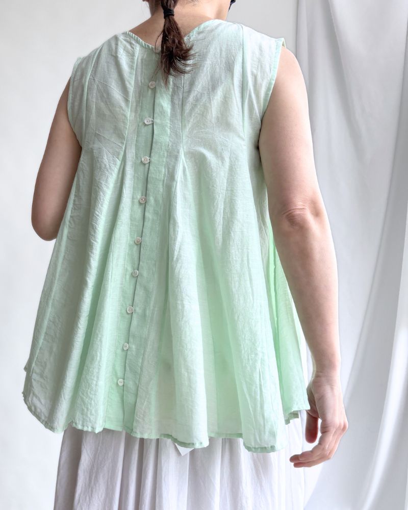 Silk cotton gusset 2-way tank top in LightGreen