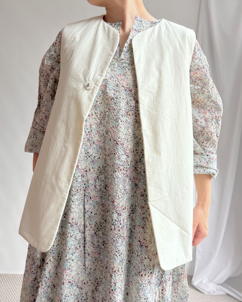 Padded Vest / short in IceGray