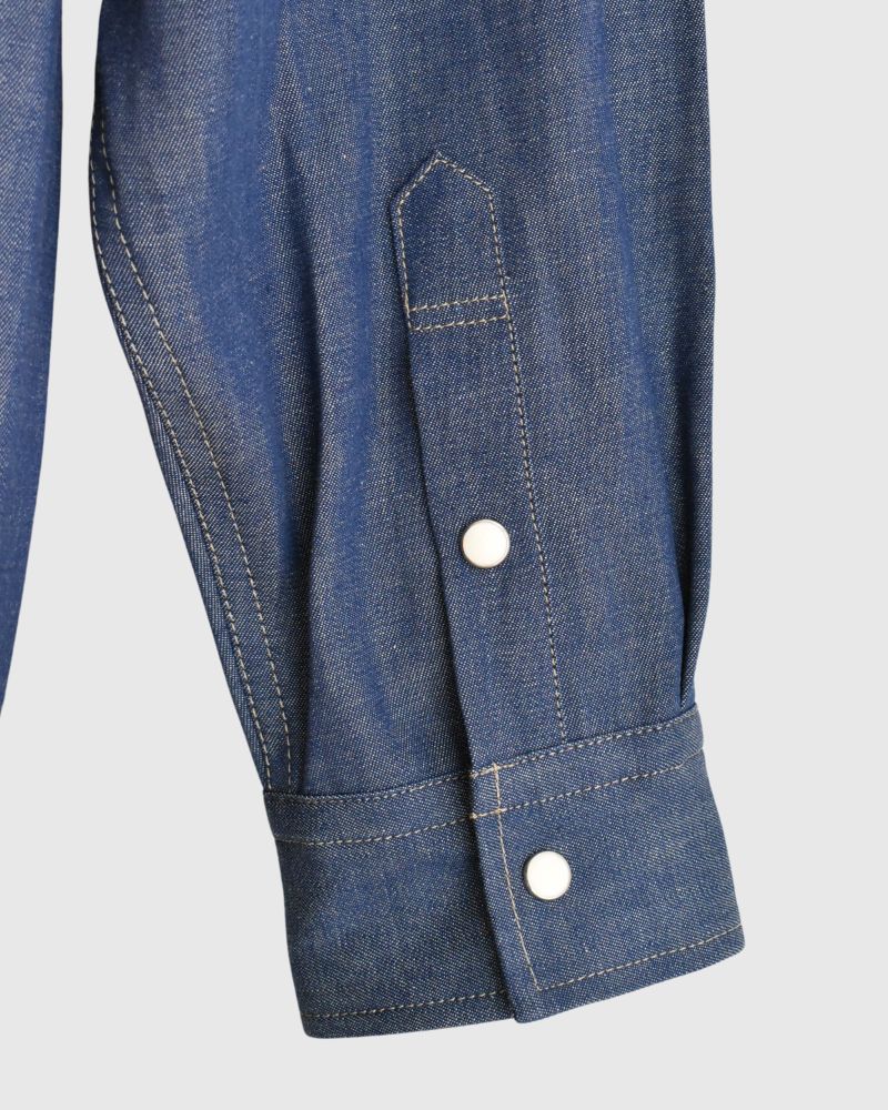BRENDA-DENIM Western shirt in Blue