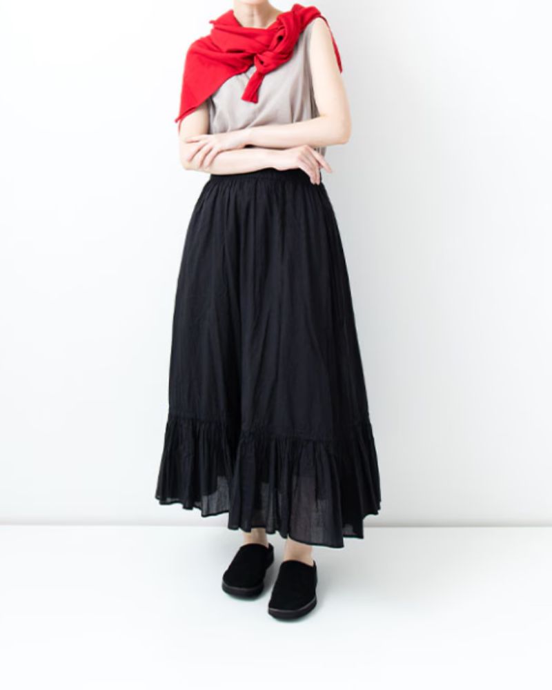 Frilled inner skirt in Long