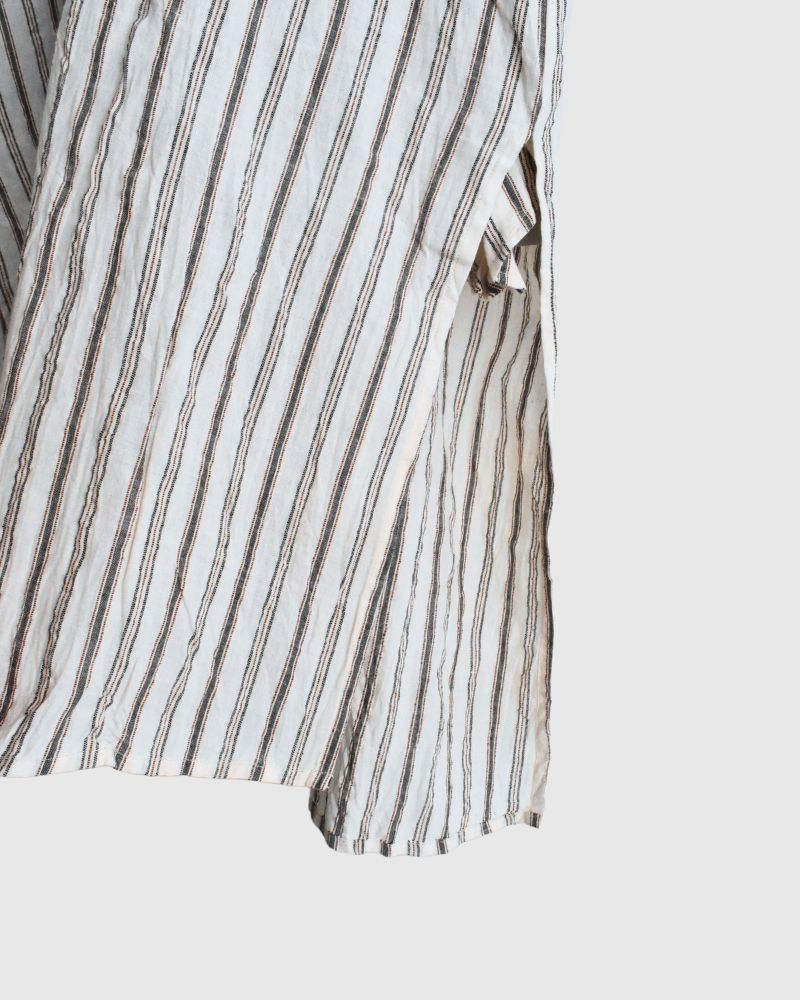 Bengal Stripe Tunic Dress in Ecru