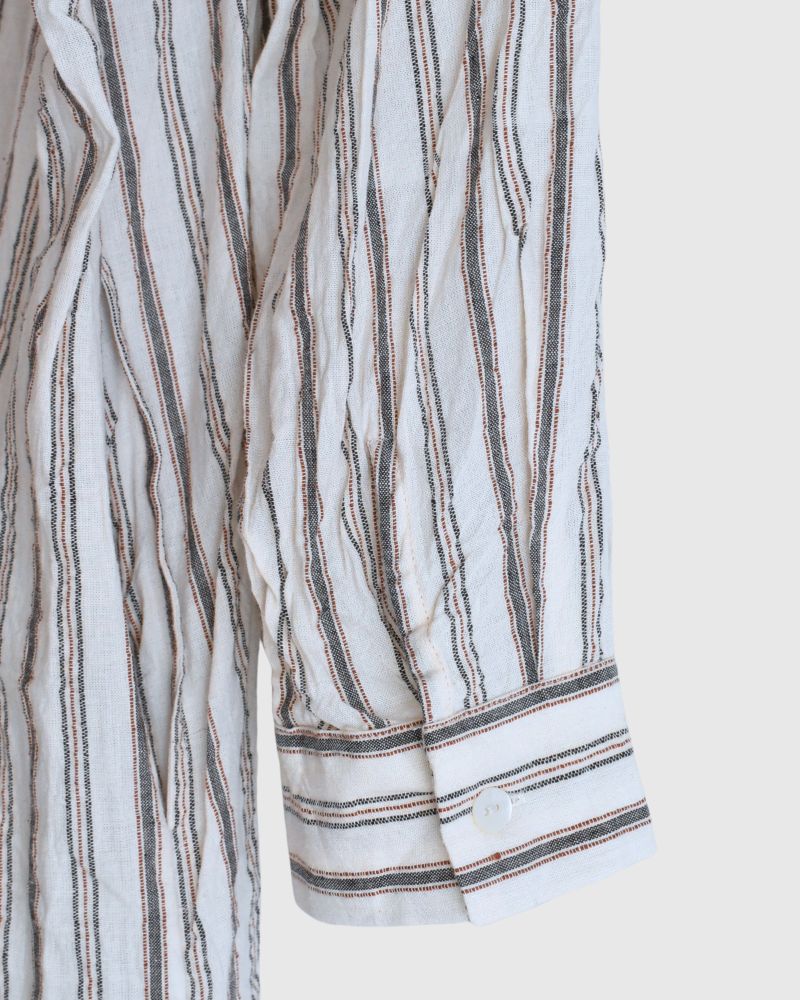 Bengal Stripe Tunic Dress in Ecru