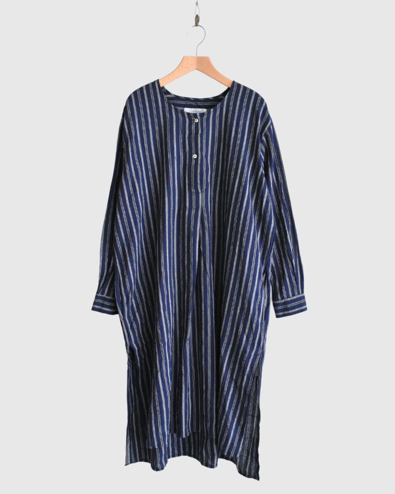 Bengal Stripe Tunic Dress in Navy
