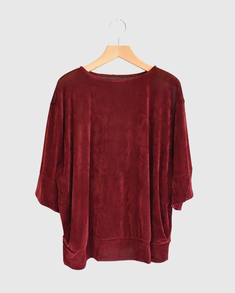 TULLE FLOCKY pullover in Bordeaux