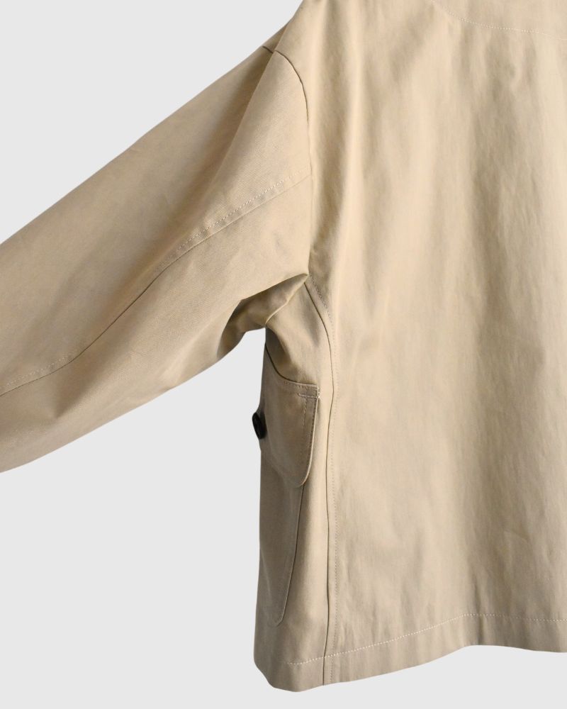 ROCKY-GABA Collarless Jacket in Beige