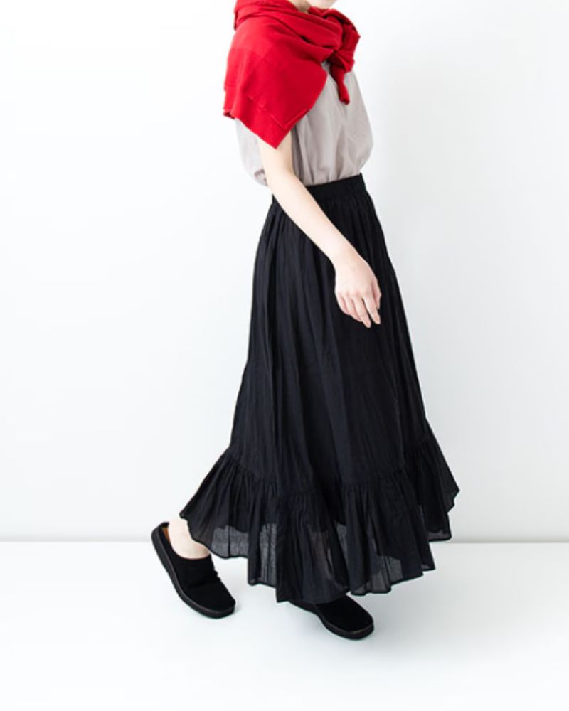 Frilled inner skirt in Long