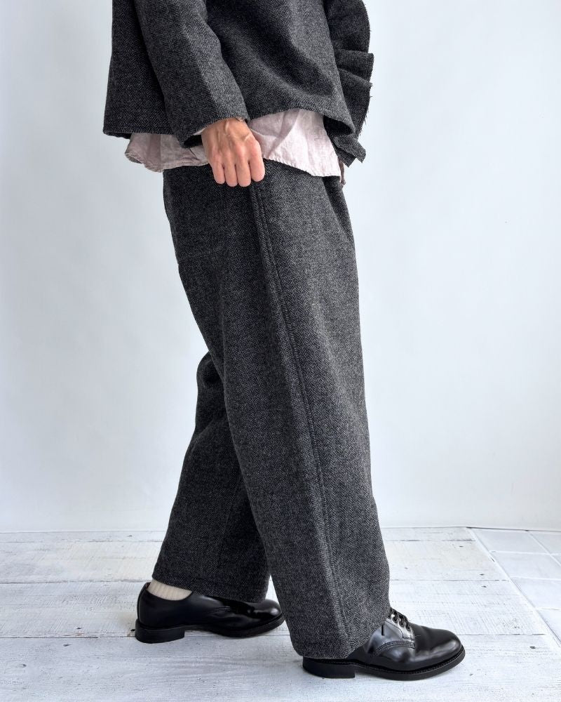LABORATORY Wool Kung-Fu Pants Type II Black — 100% Tweed Wool
