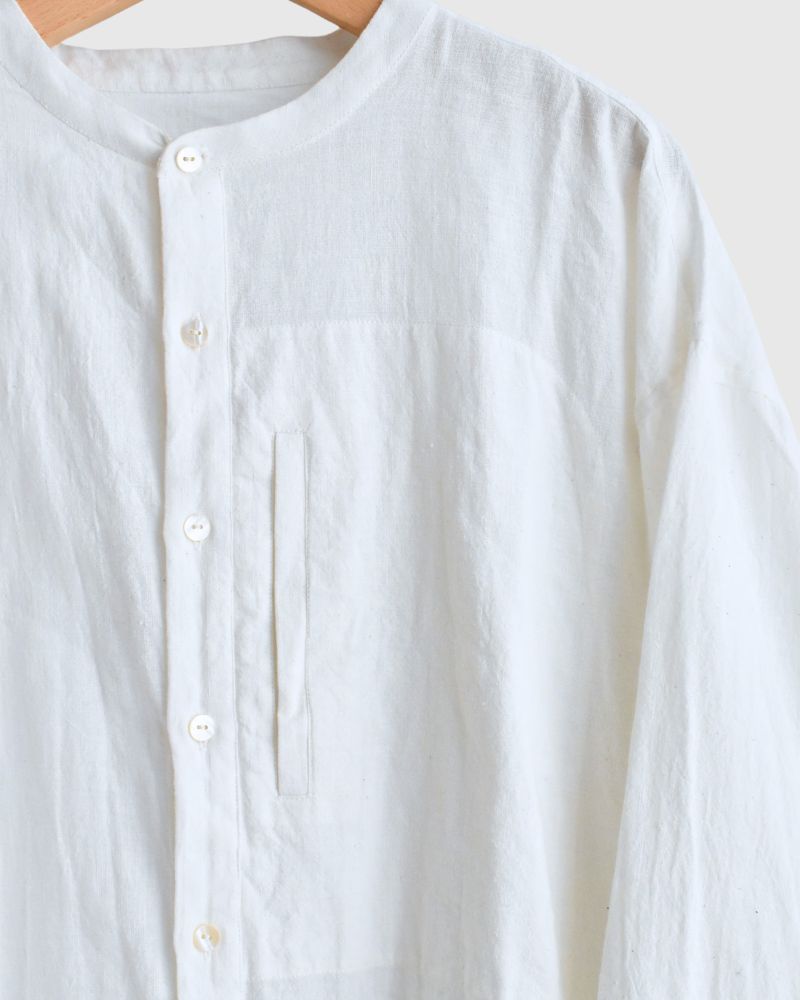 Cotton linen kameez tunic in White