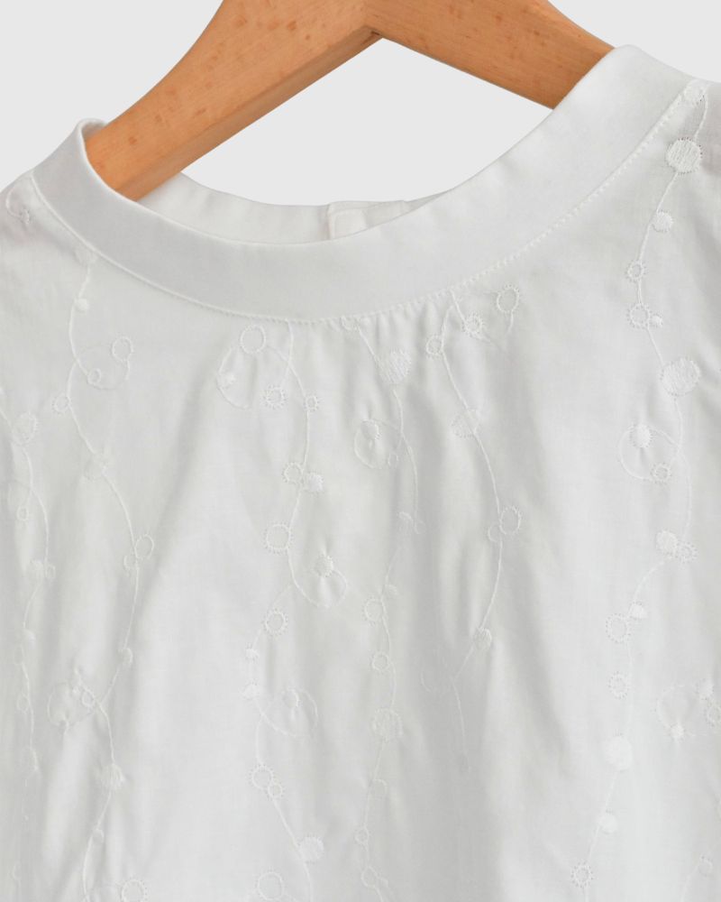 muratti crew neck wide pullover in White