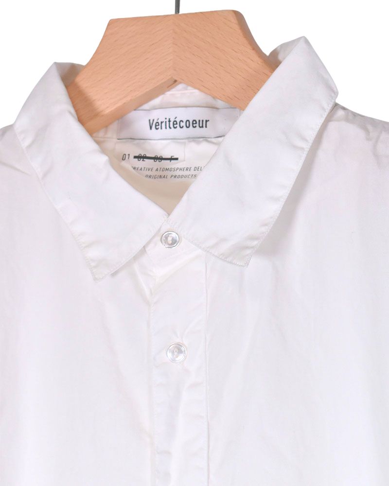 Unisex half sleeve shirt in White