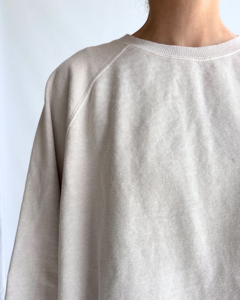Pigment dye sweatshirt L/S in Ivory