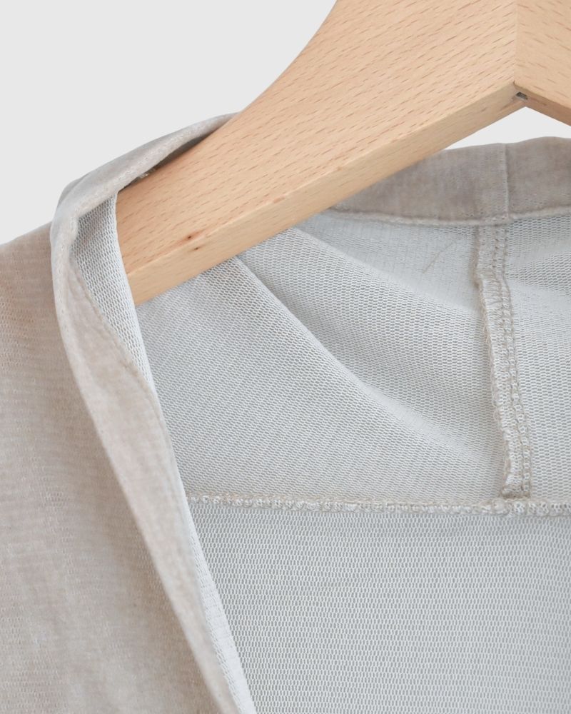 TULLE FLOCKY Cardigan in Beige