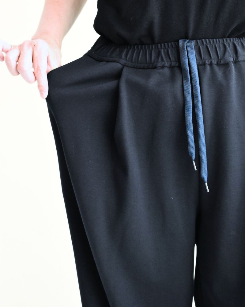 Relaxed Jersey Wide Pants in Navy
