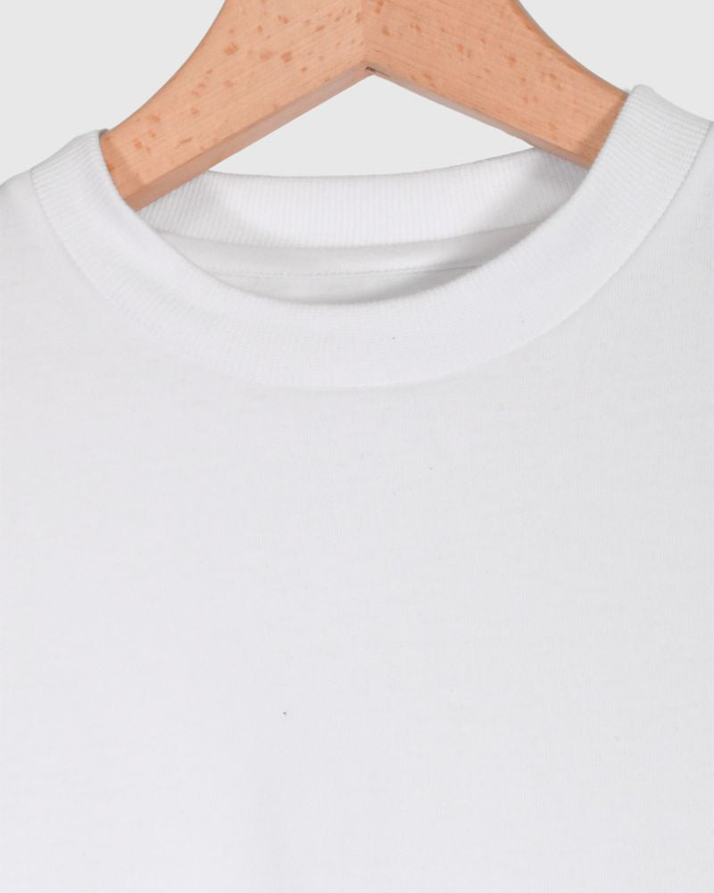 Jersey Crew Neck L/S TEE in White