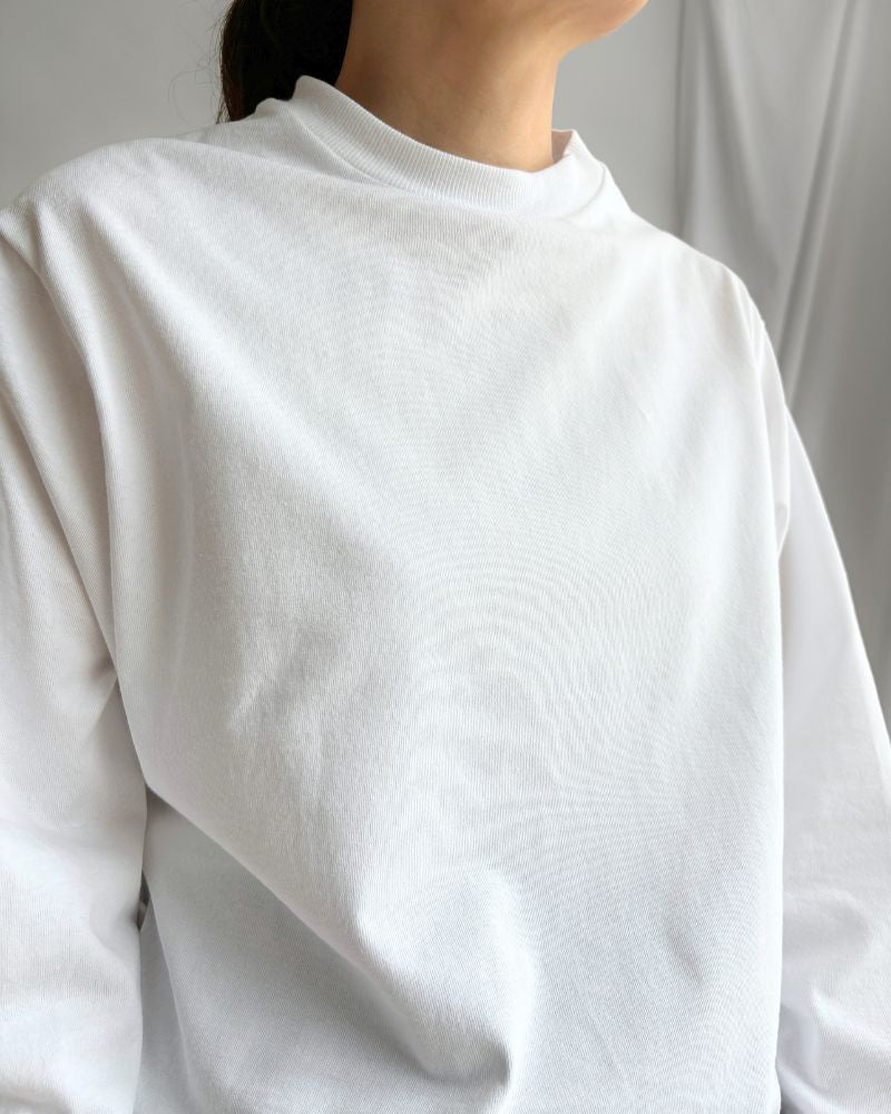 Jersey Crew Neck L/S TEE in White