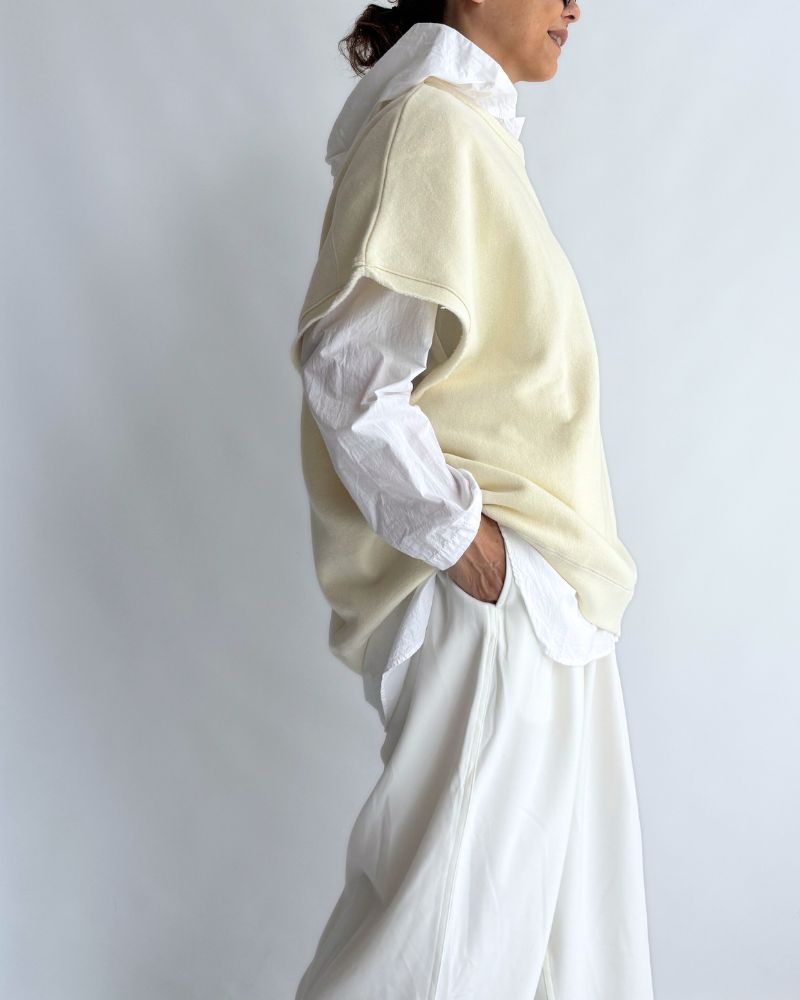 Sweat Vest in White