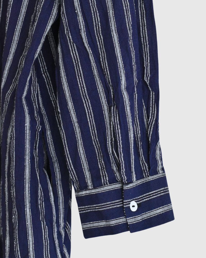 Bengal Stripe Tunic Dress in Navy