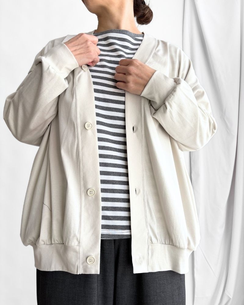 Silkette V-neck cardigan in Ivory Silkette V-neck cardigan in Ivory