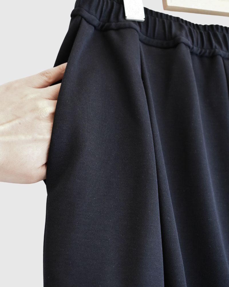 Relaxed Jersey Wide Pants in Navy