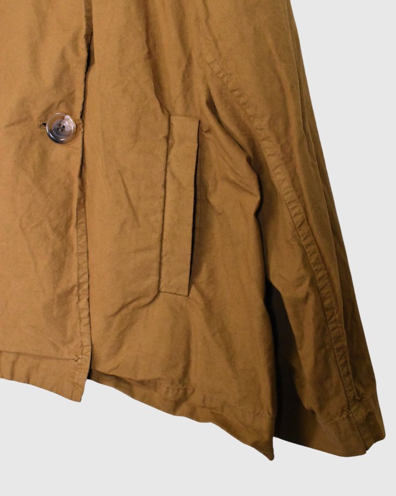 Double Button Short Coat in Brown