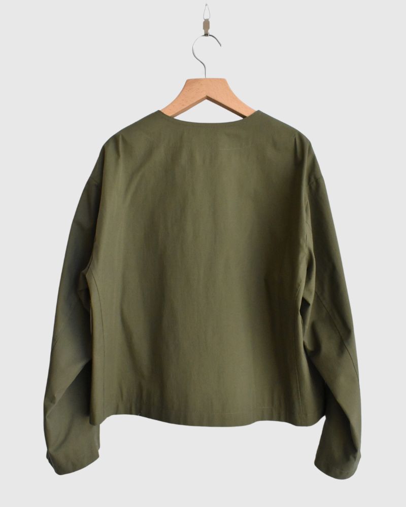 ROCKY-GABA Collarless Jacket in Khaki