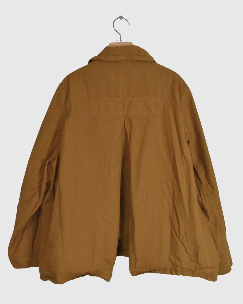 Double Button Short Coat in Brown