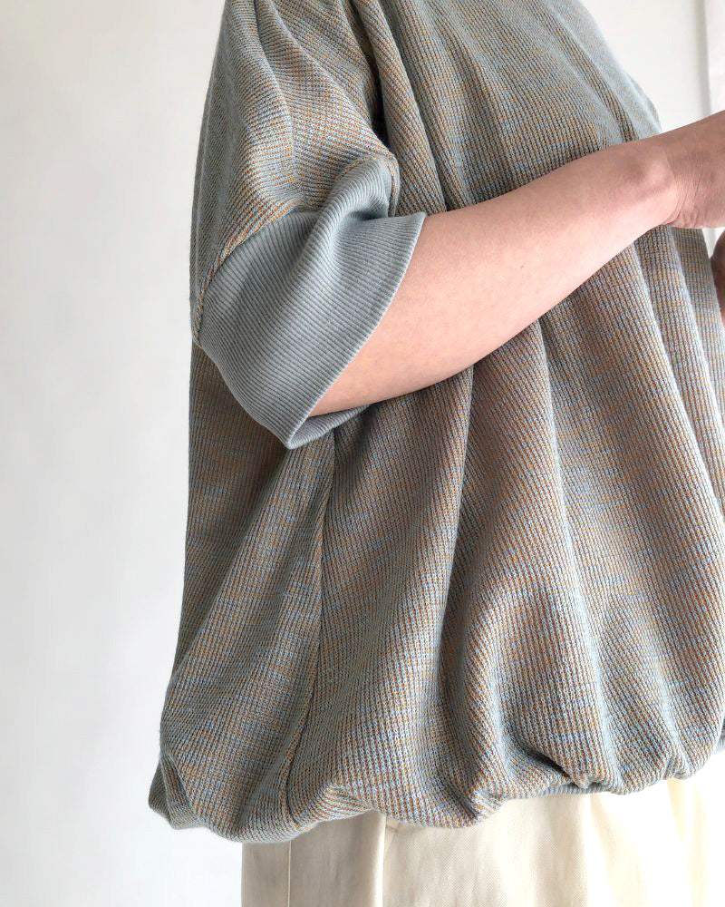JACQUARD TOPS 'GIA' in SmokeBlue