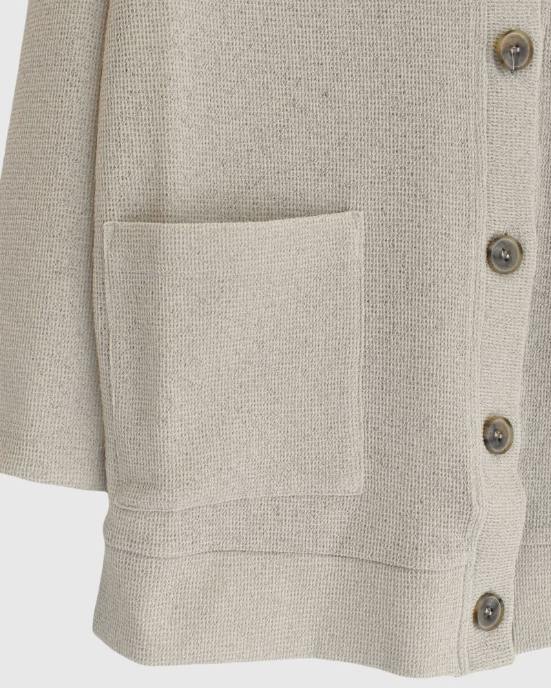 RANDOM WAFFLE CARDIGAN in Beige