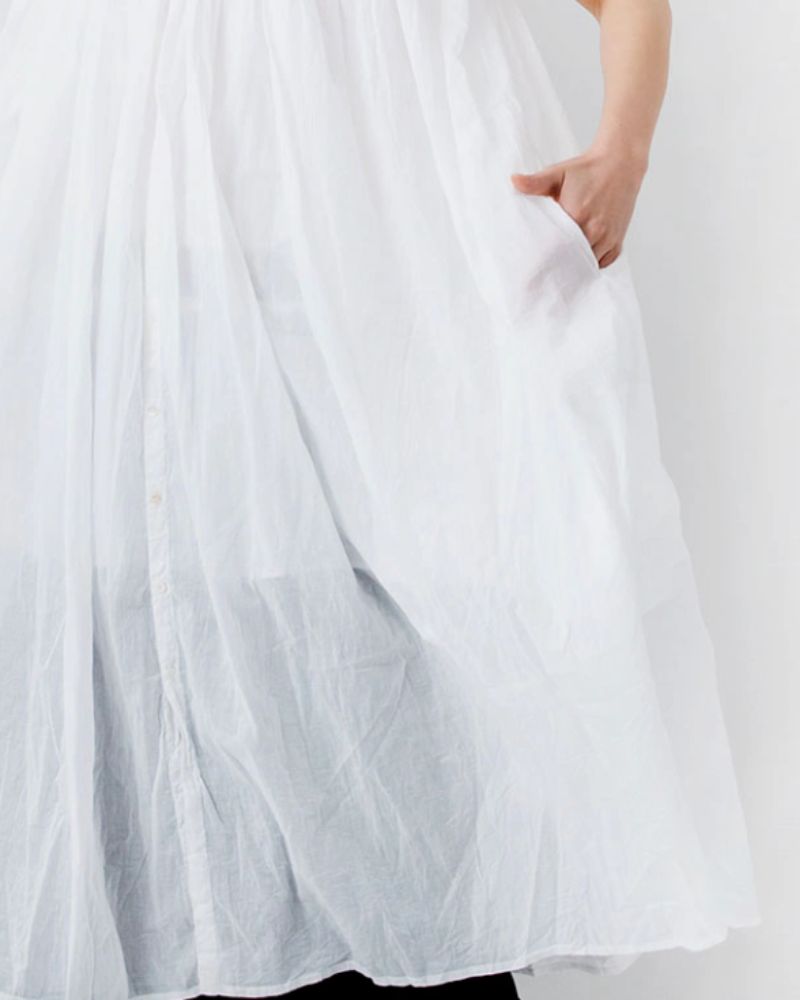 Sleeveless Gathered Blouse in Long
