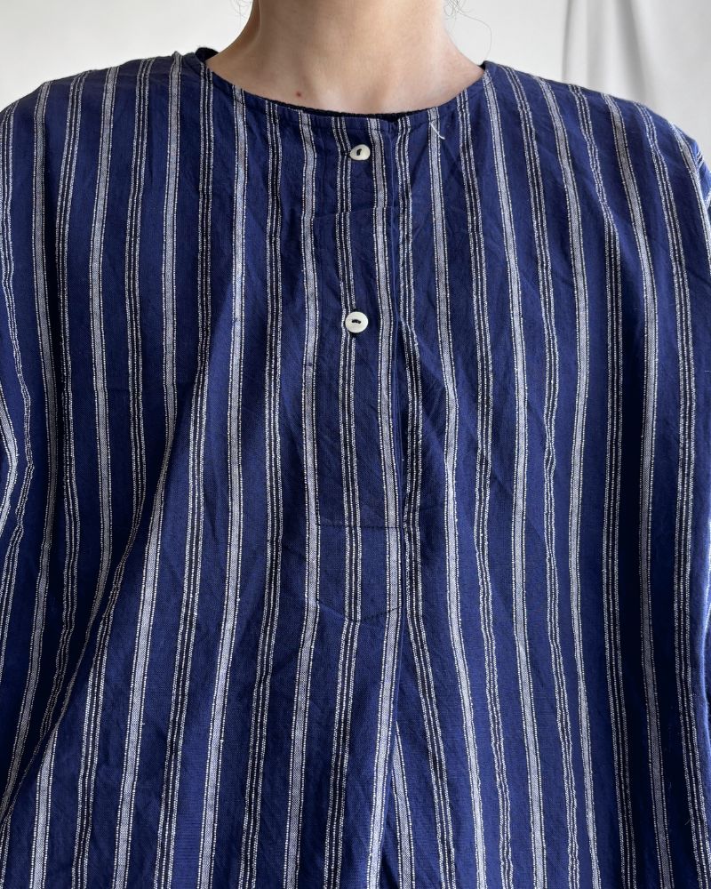 Bengal Stripe Tunic Dress in Navy