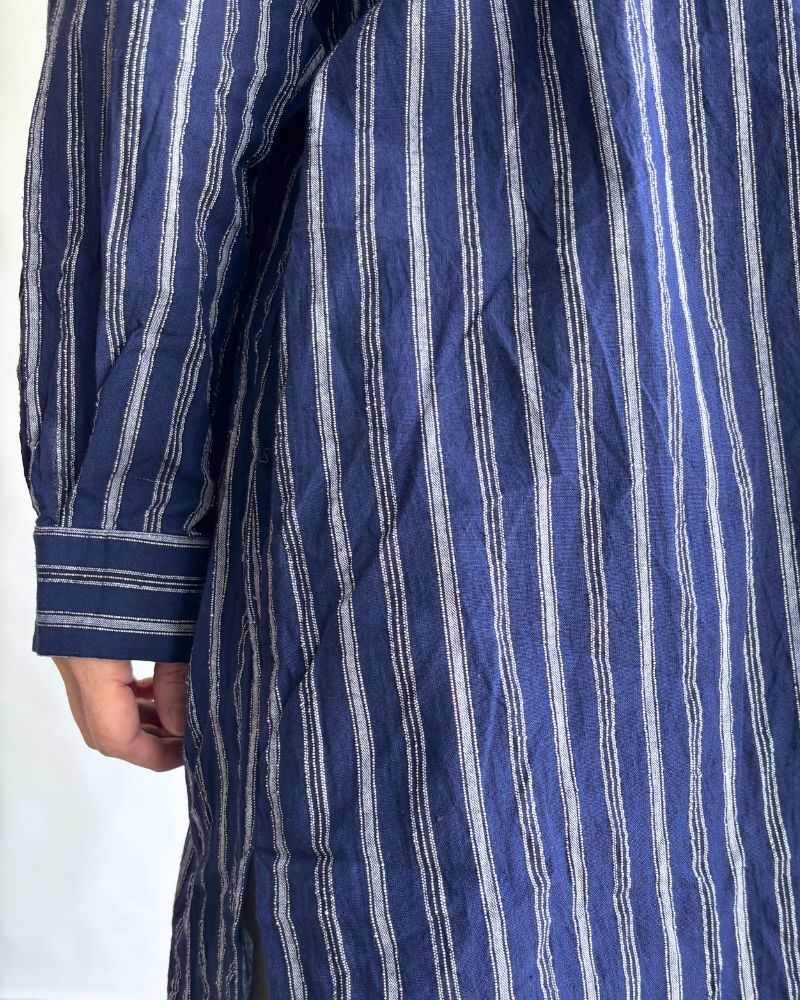 Bengal Stripe Tunic Dress in Navy