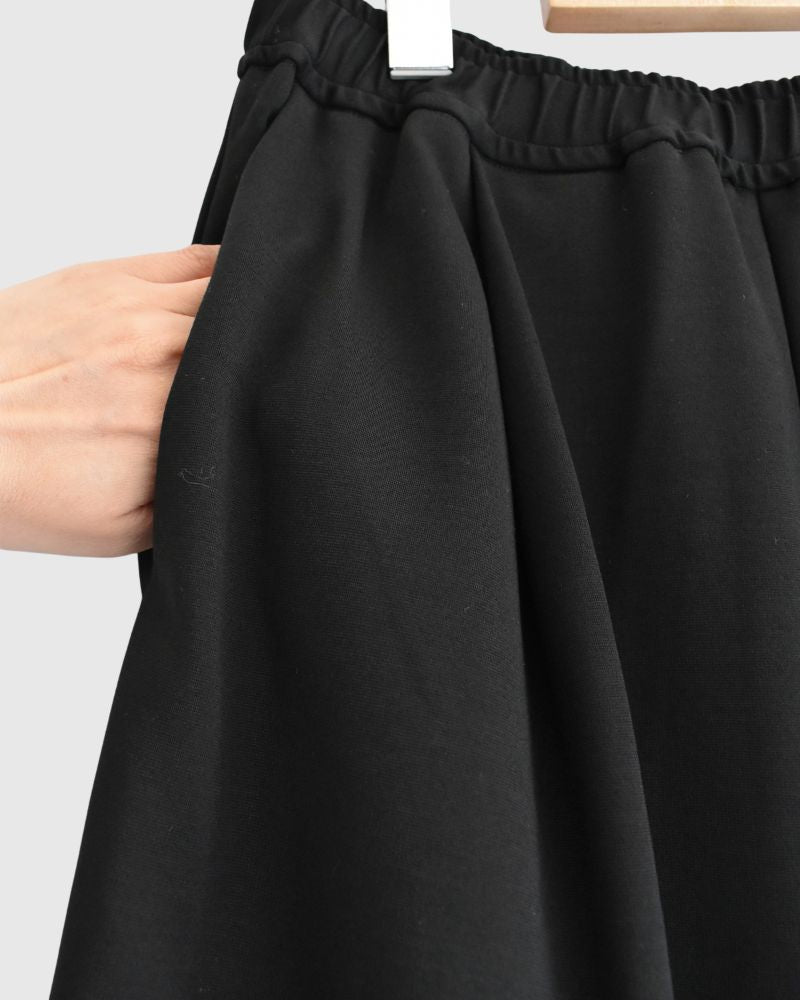 Relaxed Jersey Wide Pants in Black