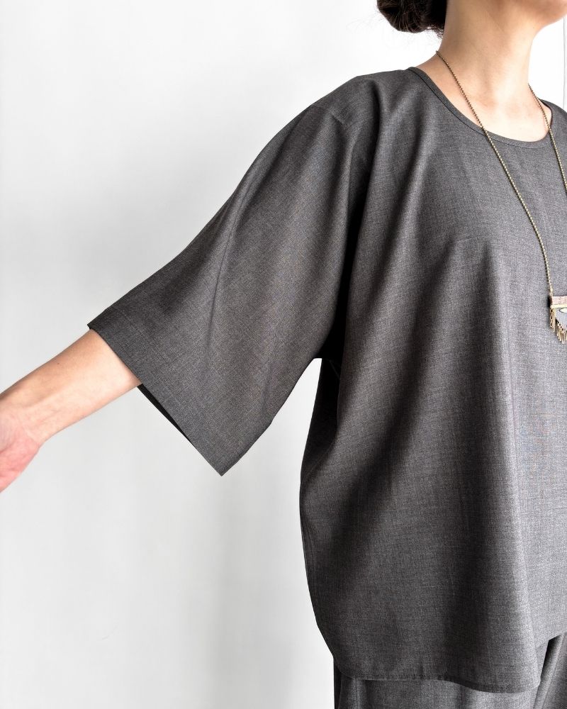 Tetoron Pullover in Gray Tetoron Pullover in Gray