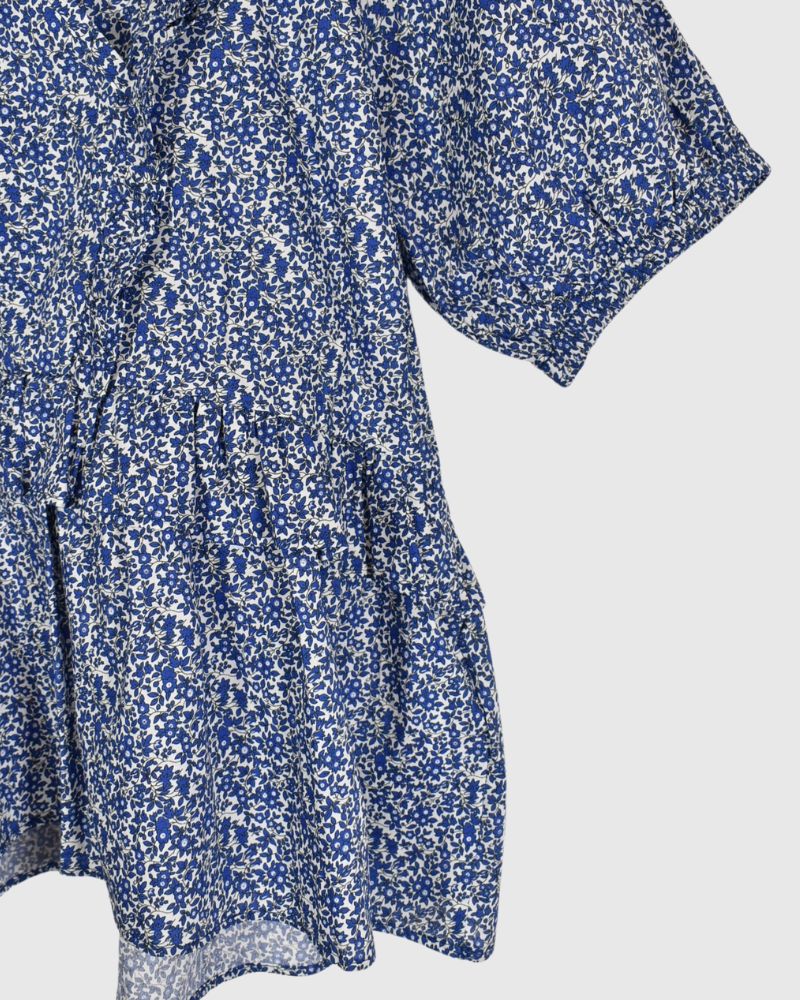 FRILL DESIGN TOPS 'KULAN' in Blue
