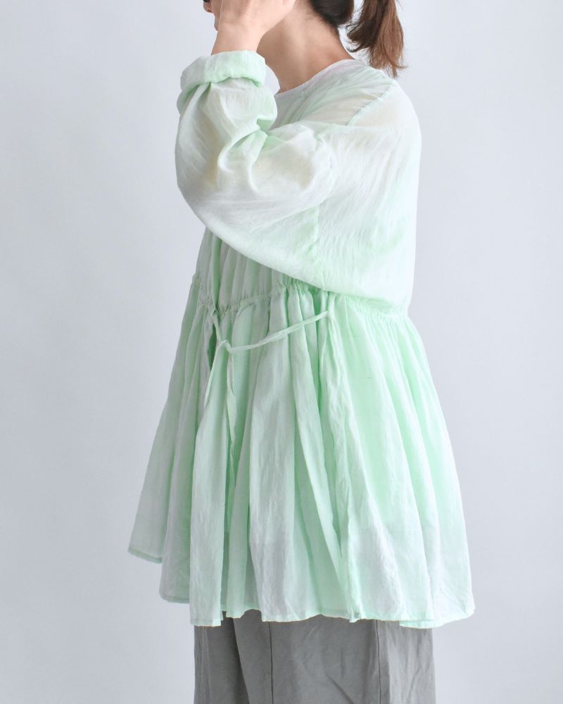 Silk Cotton Rabari Shirt in Light Green