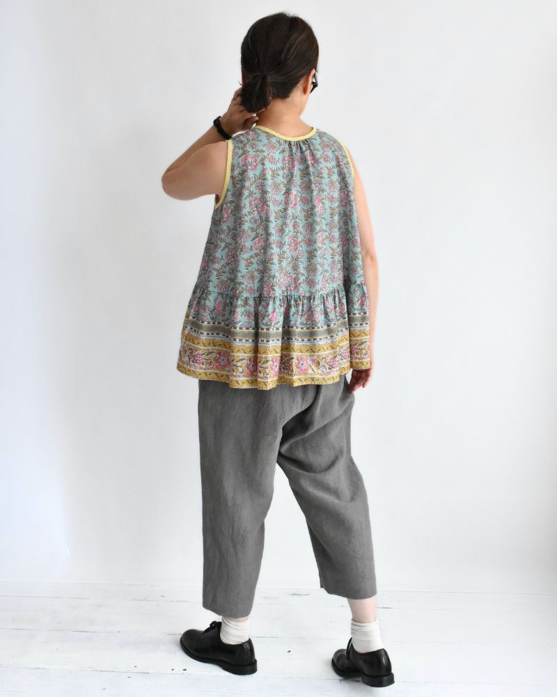 Indian-like print blouse in Blue