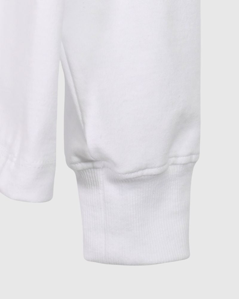 Jersey Crew Neck L/S TEE in White