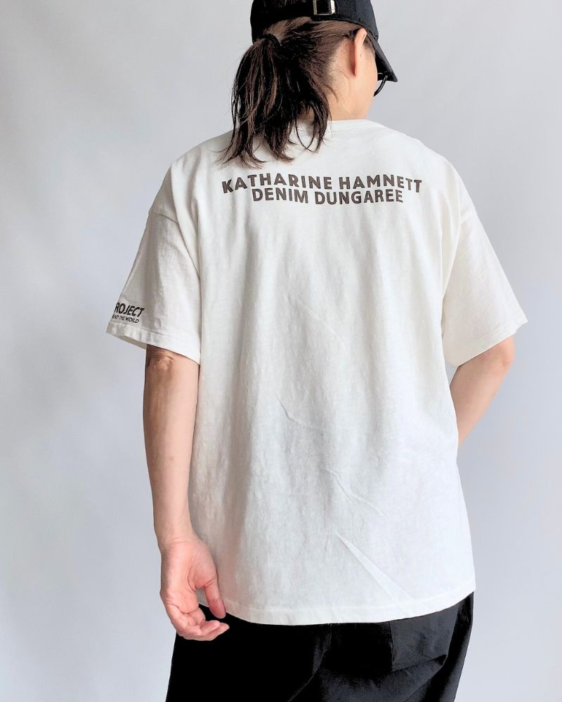 DENIM DUNGAREE Jersey Katharine Hamnett TEE in White – Miel.jp