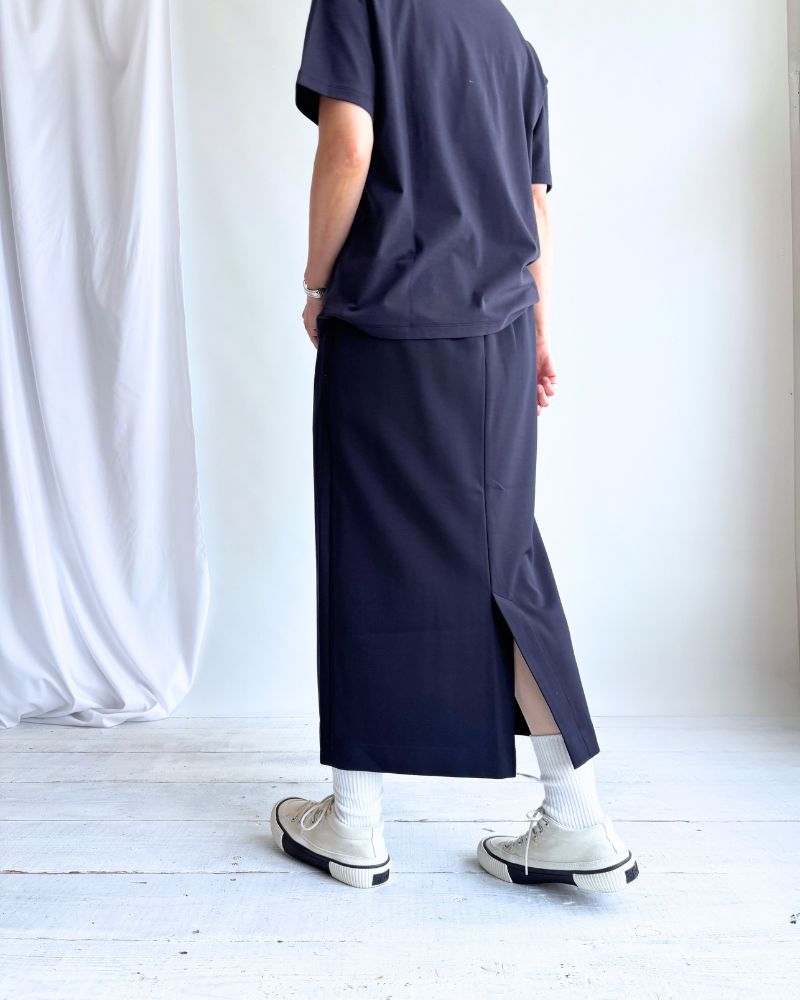 Relaxed Jersey Skirt in Navy