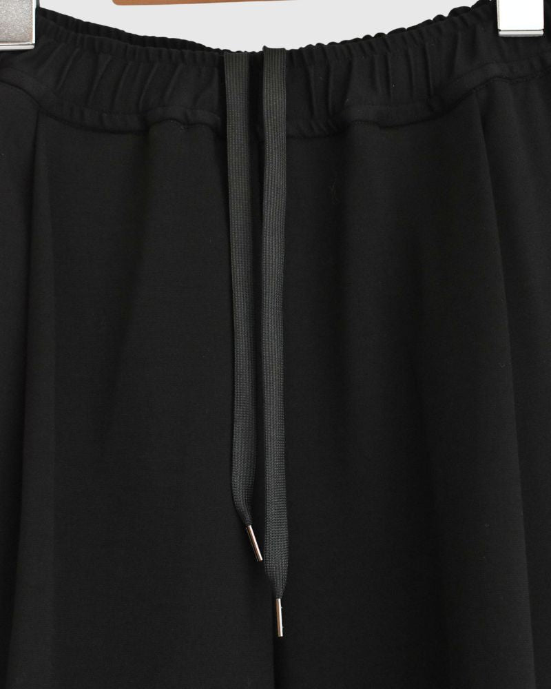 Relaxed Jersey Wide Pants in Black
