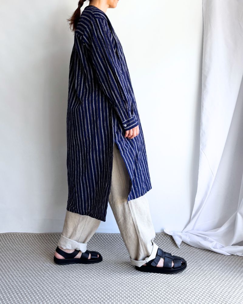 Bengal Stripe Tunic Dress in Navy