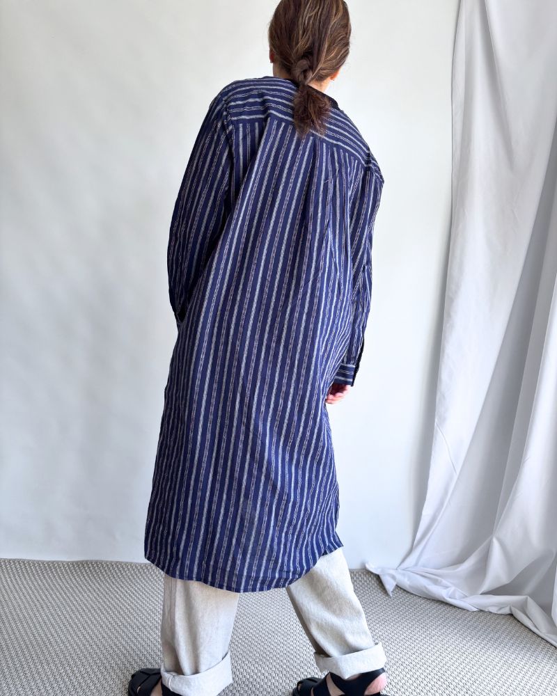 Bengal Stripe Tunic Dress in Navy