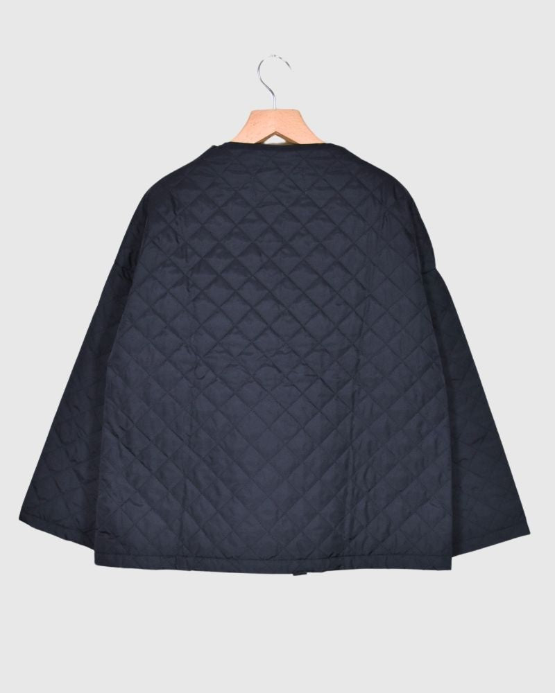 Quilted Cache Coeur Short Coat in Navy