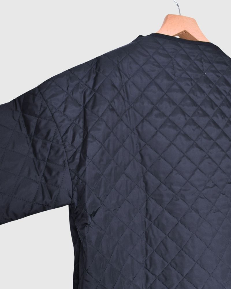Quilted Cache Coeur Short Coat in Navy