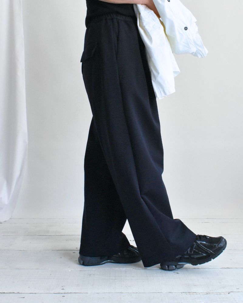 Relaxed Jersey Wide Pants in Navy