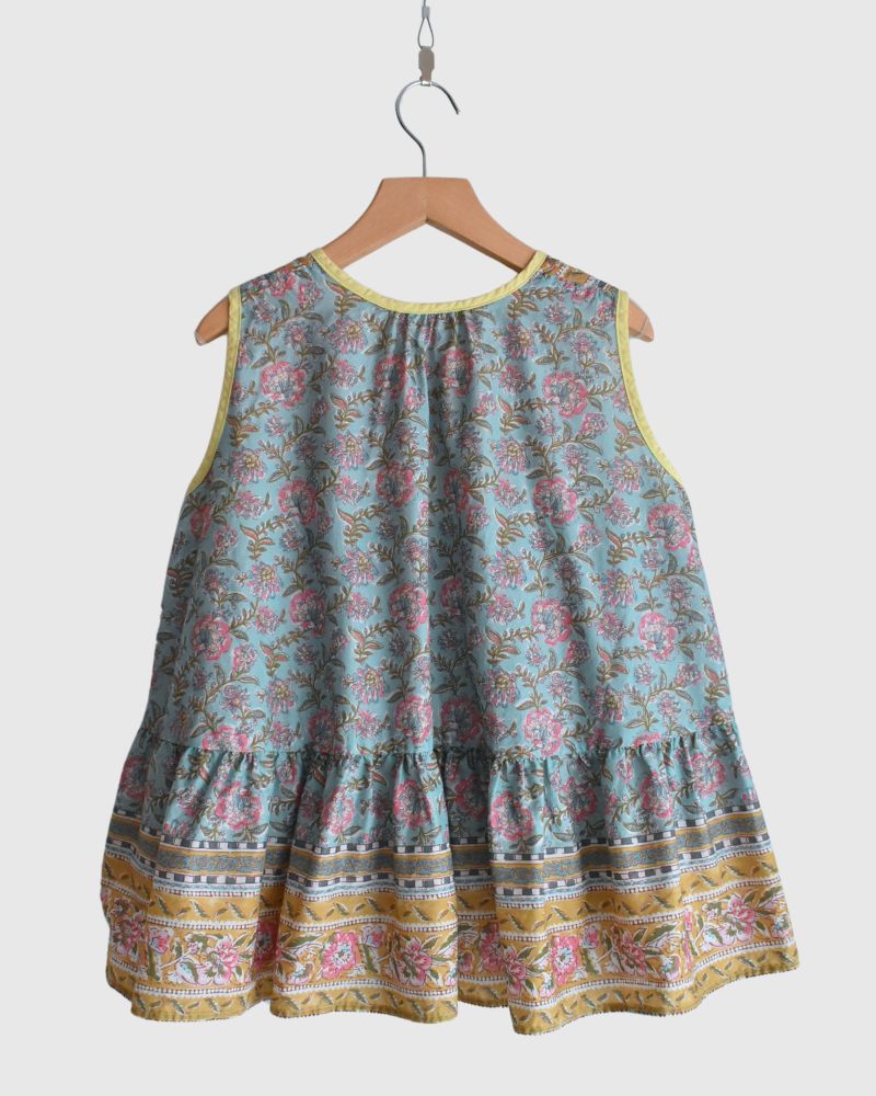 Indian-like print blouse in Blue